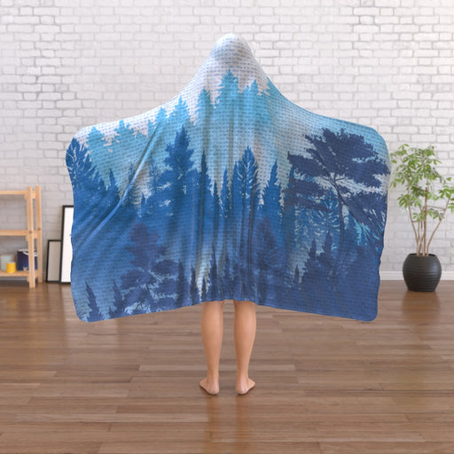 Hooded Blanket - Forrest Blue - printonitshop