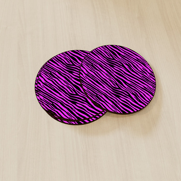 Coasters - Pink Zebra - printonitshop