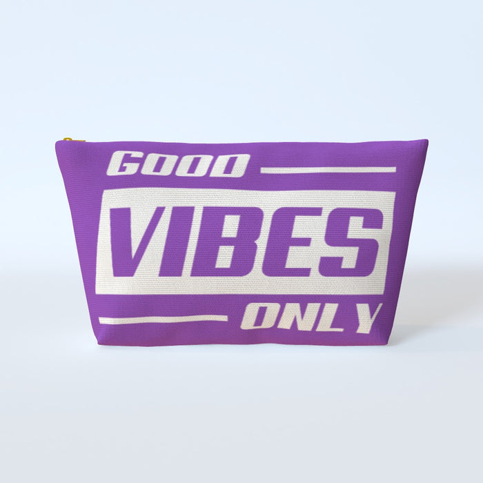 Cosmetic Bag - Good Vibes Only Purple - printonitshop