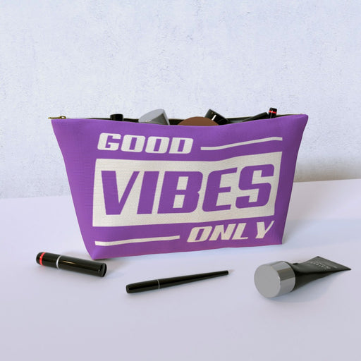 Cosmetic Bag - Good Vibes Only Purple - printonitshop