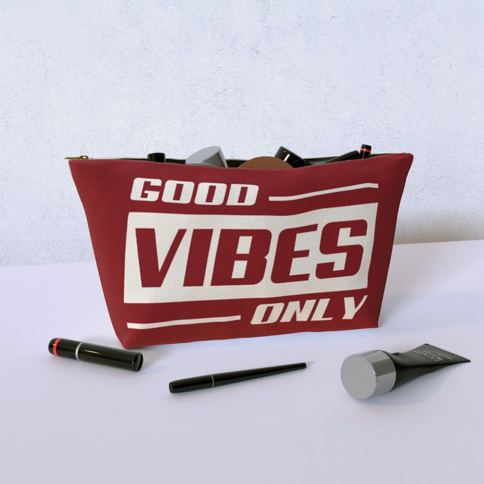 Cosmetic Bag - Good Vibes Only Wine - printonitshop