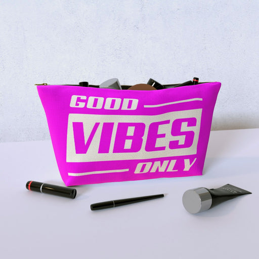 Cosmetic Bag - Good Vibes Only Pink - printonitshop