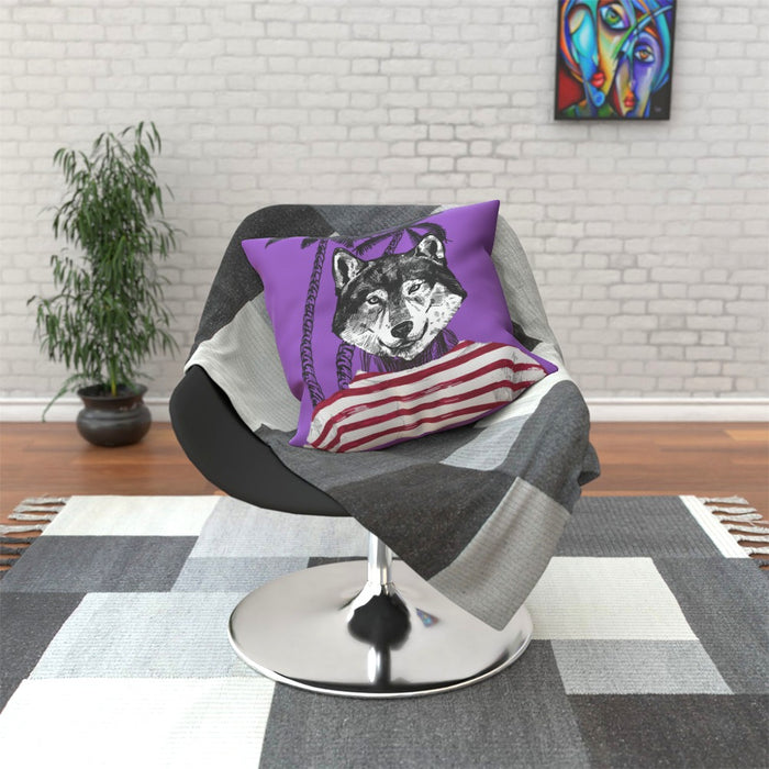 Cushion - To Cool For School Wolf - printonitshop