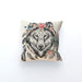 Cushion - Flowered Wolf - printonitshop
