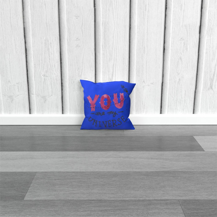 Cushion - You are my universe - Blue - printonitshop