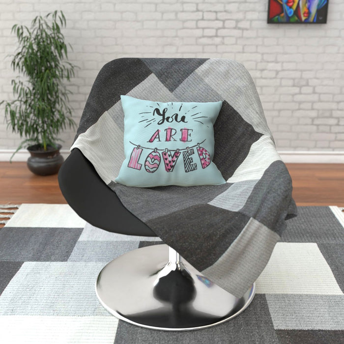 Cushion - You are Loved - Pale Blue - printonitshop