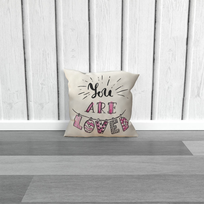 Cushion - You are Loved - Cream - printonitshop