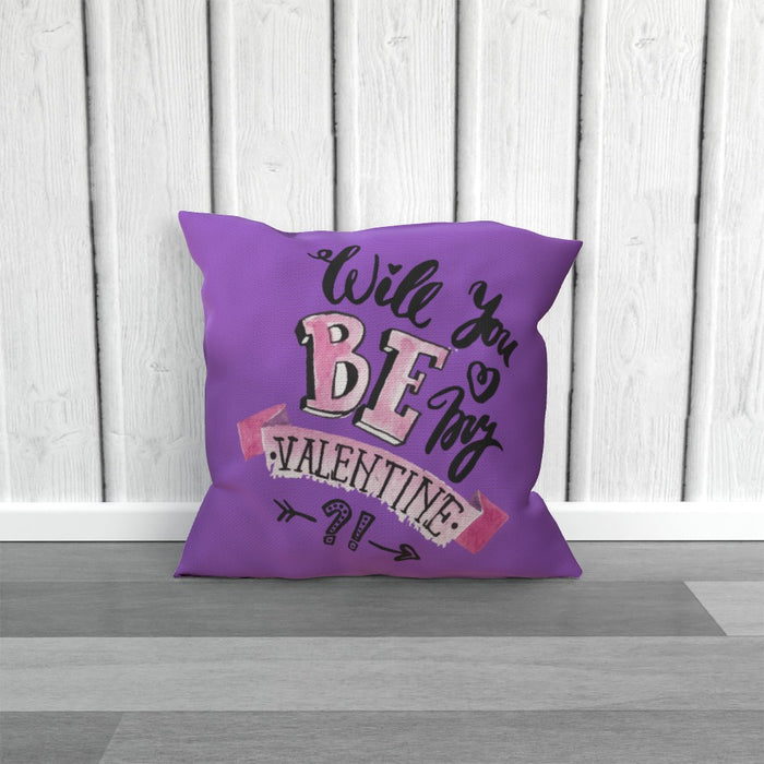 Cushion - Will You Be My Valentine - Purple - printonitshop