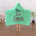 Hooded Blanket - You Are Loved - Green Zest - printonitshop