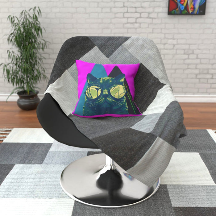 Cushion - Mr Cool Cat Pink - printonitshop