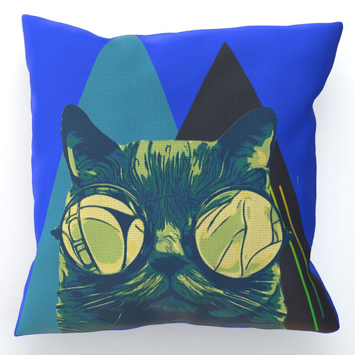 Cushion - Mr Cool Cat Blue - printonitshop