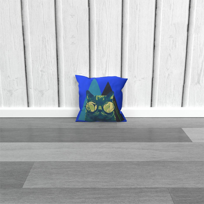 Cushion - Mr Cool Cat Blue - printonitshop