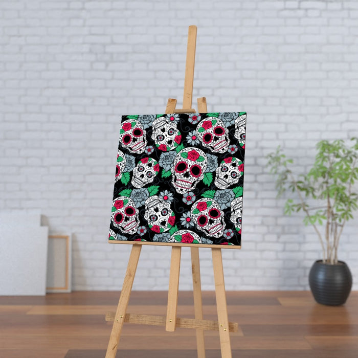Wall Canvas - Skulls and Roses - printonitshop
