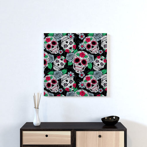 Wall Canvas - Skulls and Roses - printonitshop