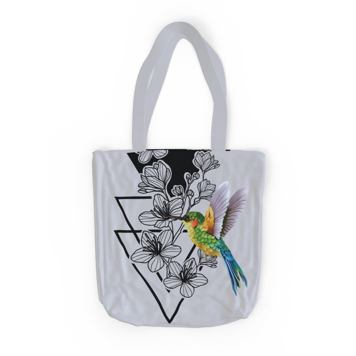 Tote Bag - Hummingbird and Flowers - printonitshop