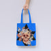Tote Bag - Skull and Flowers Blue - printonitshop