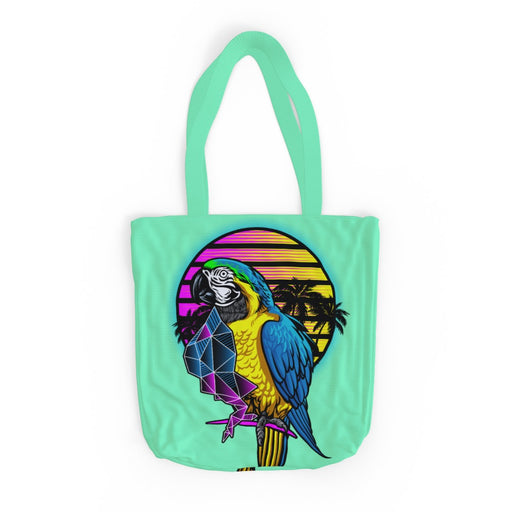 Tote Bag - Colourful Parrot - Green Zest - printonitshop