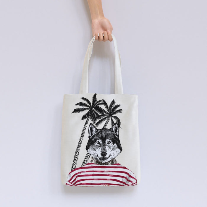Tote Bag - To Cool For School Wolf - printonitshop