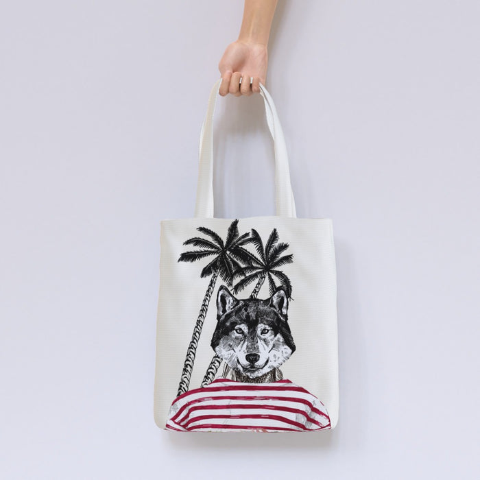 Tote Bag - To Cool For School Wolf - printonitshop