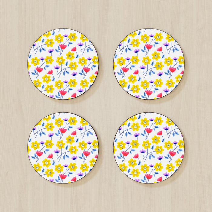 Coasters - Yellow Flowers - printonitshop