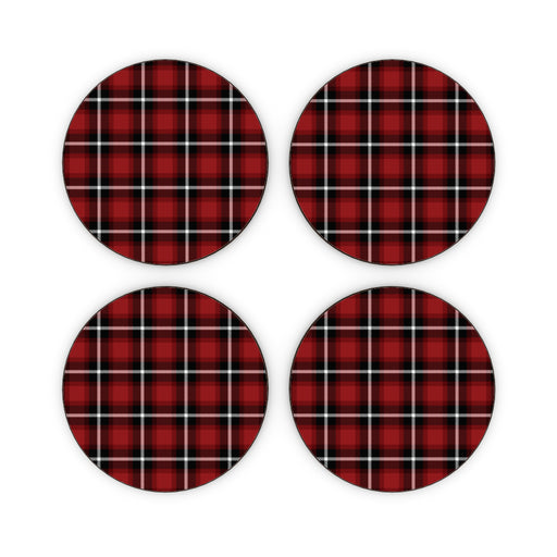 Coasters - Textured Fabric Red - printonitshop