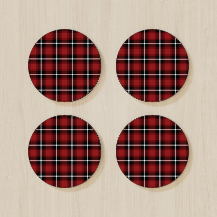 Coasters - Textured Fabric Red - printonitshop