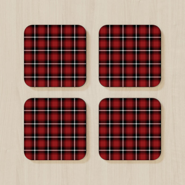Coasters - Textured Fabric Red - printonitshop