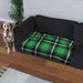 Pet Blankets - Green Crosshatch - printonitshop