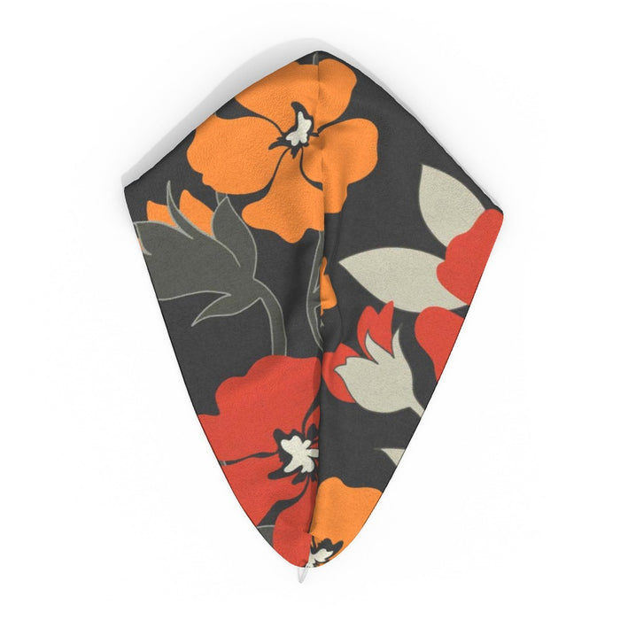 Head Towel - Orange Flowers - printonitshop