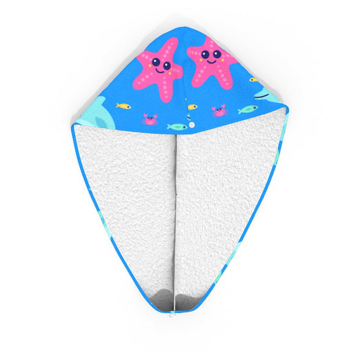 Head Towel - Dolphin and Starfish Blue - printonitshop