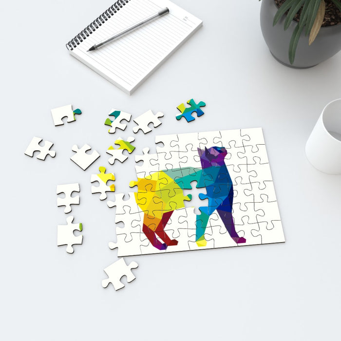 Jigsaw - Geometric Cat - printonitshop