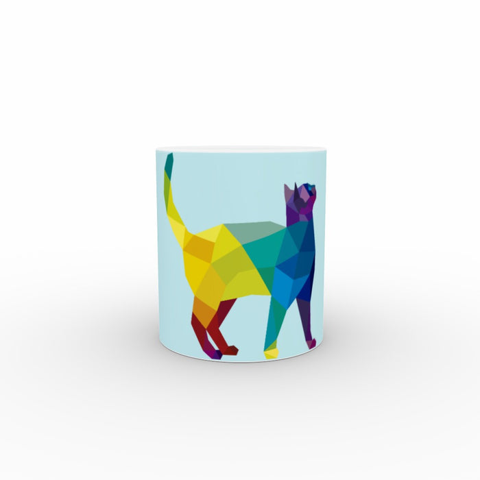 11oz Ceramic Mug - Geometric Cat - printonitshop