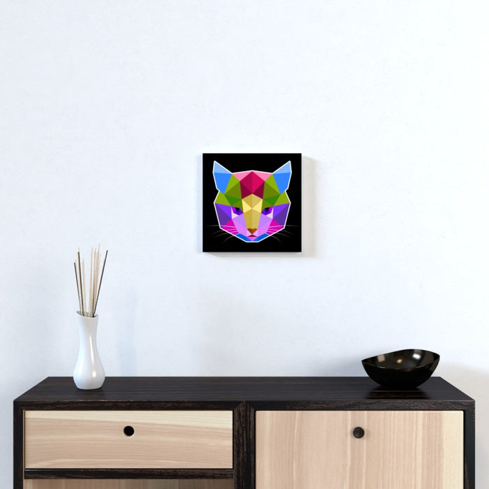 Wall Canvas - Geometric Cat face - printonitshop