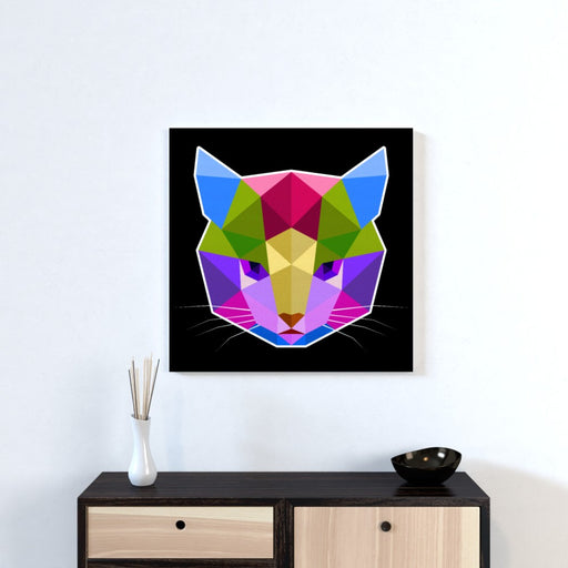 Wall Canvas - Geometric Cat face - printonitshop