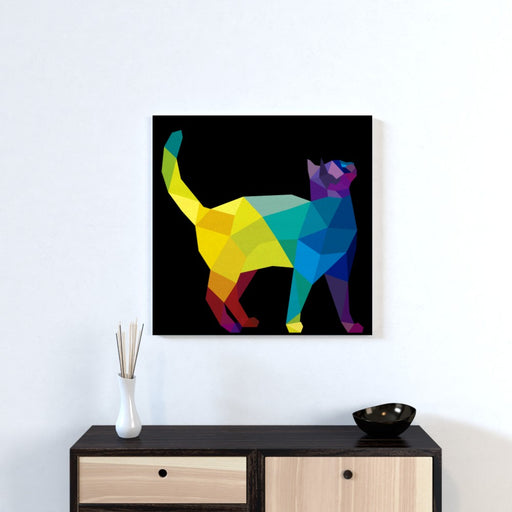 Wall Canvas - Geometric Cat - printonitshop