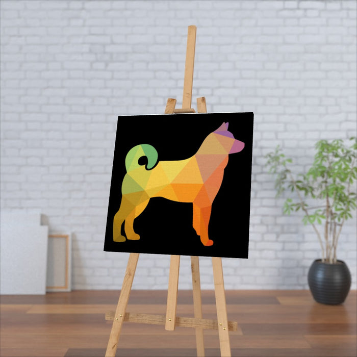 Wall Canvas - Geometric Dog - printonitshop