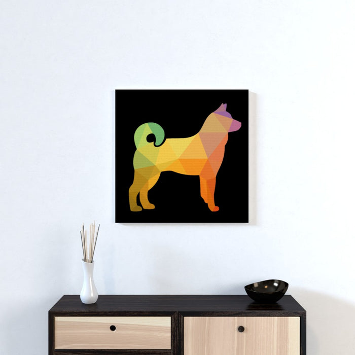 Wall Canvas - Geometric Dog - printonitshop
