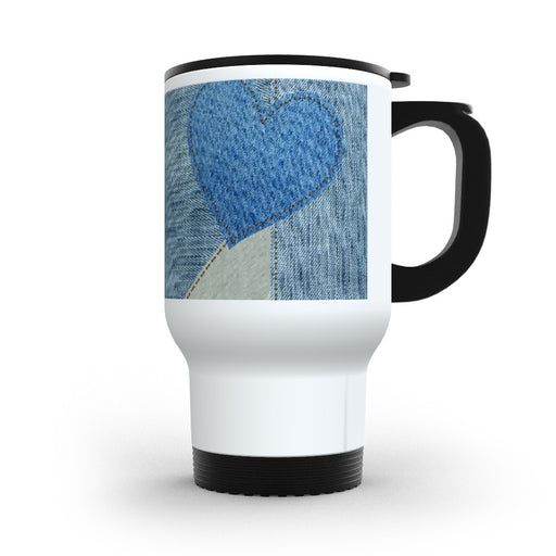 Travel mug - Denim Heart - printonitshop
