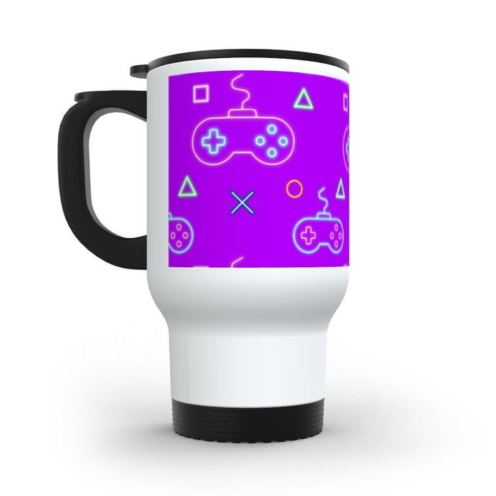 Travel Mug - Gaming Neon Purple - printonitshop