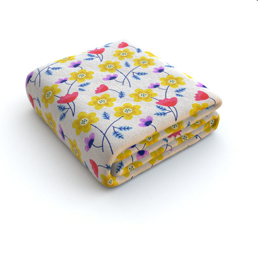 Blanket - Yellow Flowers - printonitshop