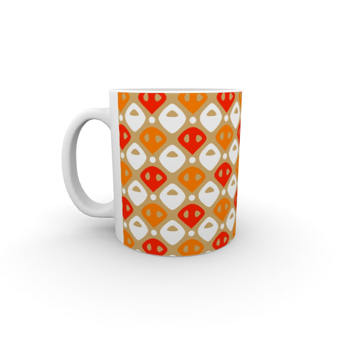 11oz Ceramic Mug - Abstract Orange - printonitshop