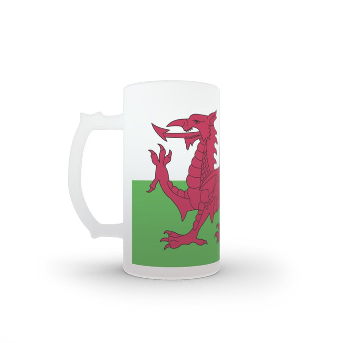 16oz Frosted Glass Stein - Wales - Print On It