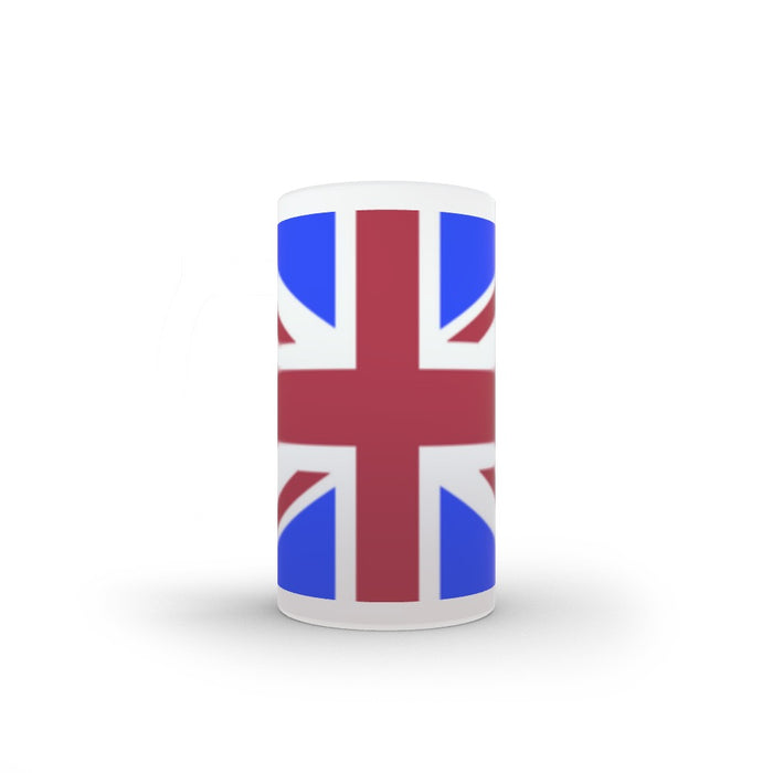 16oz Frosted Glass Stein - Union Jack - printonitshop
