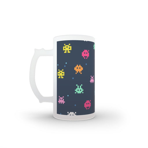 16oz Frosted Glass Stein - Invaders - printonitshop