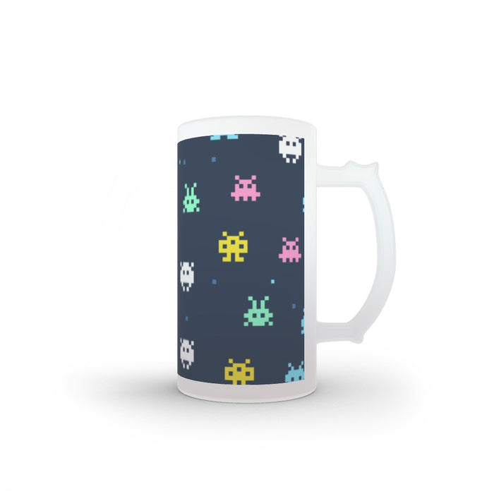 16oz Frosted Glass Stein - Invaders - printonitshop