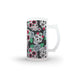 16oz Frosted Glass Stein - Skulls and Roses - printonitshop